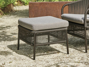 Прямоугольный садовый пуф из синтетического волокна