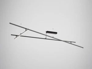 Fabbian Светодиодный потолочный светильник прямого света из анодированного алюминия Freeline f44