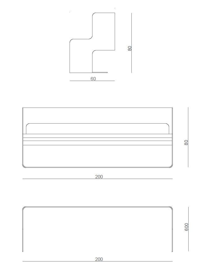 Скамья со спинкой Viscio Urban Design SLALOM A ARCH-00110938 - Вид №2