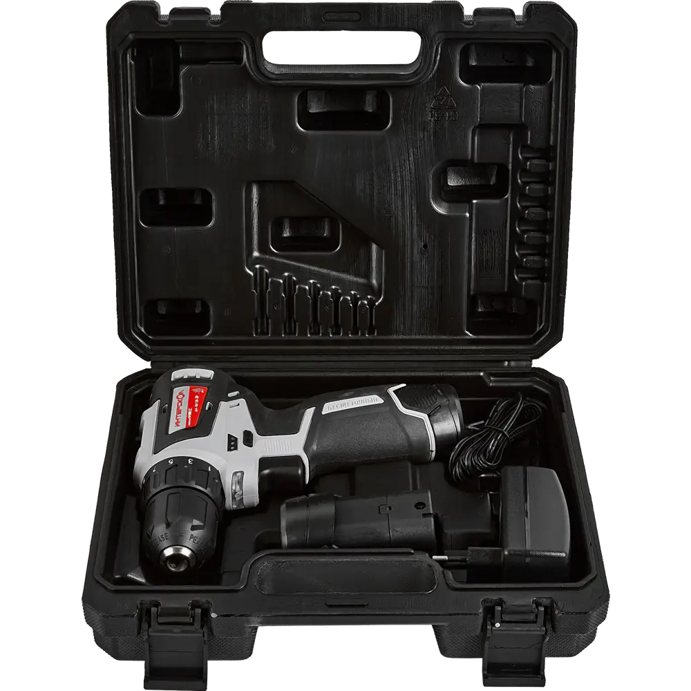 Дрель-шуруповерт аккумуляторная Интерскол ДА10/12В38, 12 В, Li-ion 2x3 Ач STLM-2046539 - Вид №5