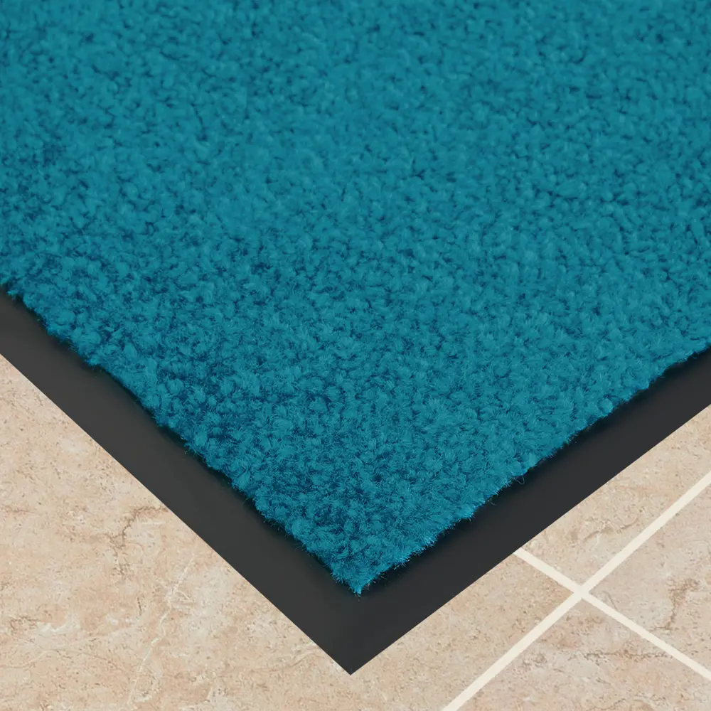 Коврик придверный полиамид Wash/Clean 40x60 см цвет бирюзовый 84835977 STLM-2018029 Santreyd  - Вид №1
