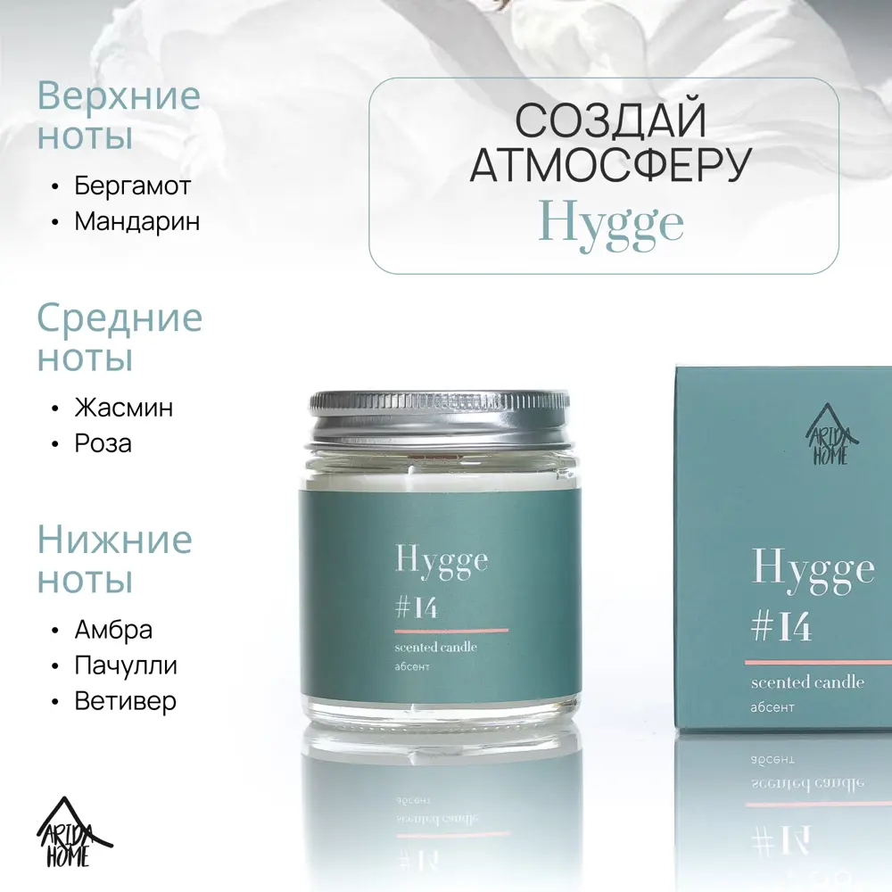 Свеча в стакане ароматизированная Arida Home Hygge N14 Абсент STLM-2131795 - Вид №2
