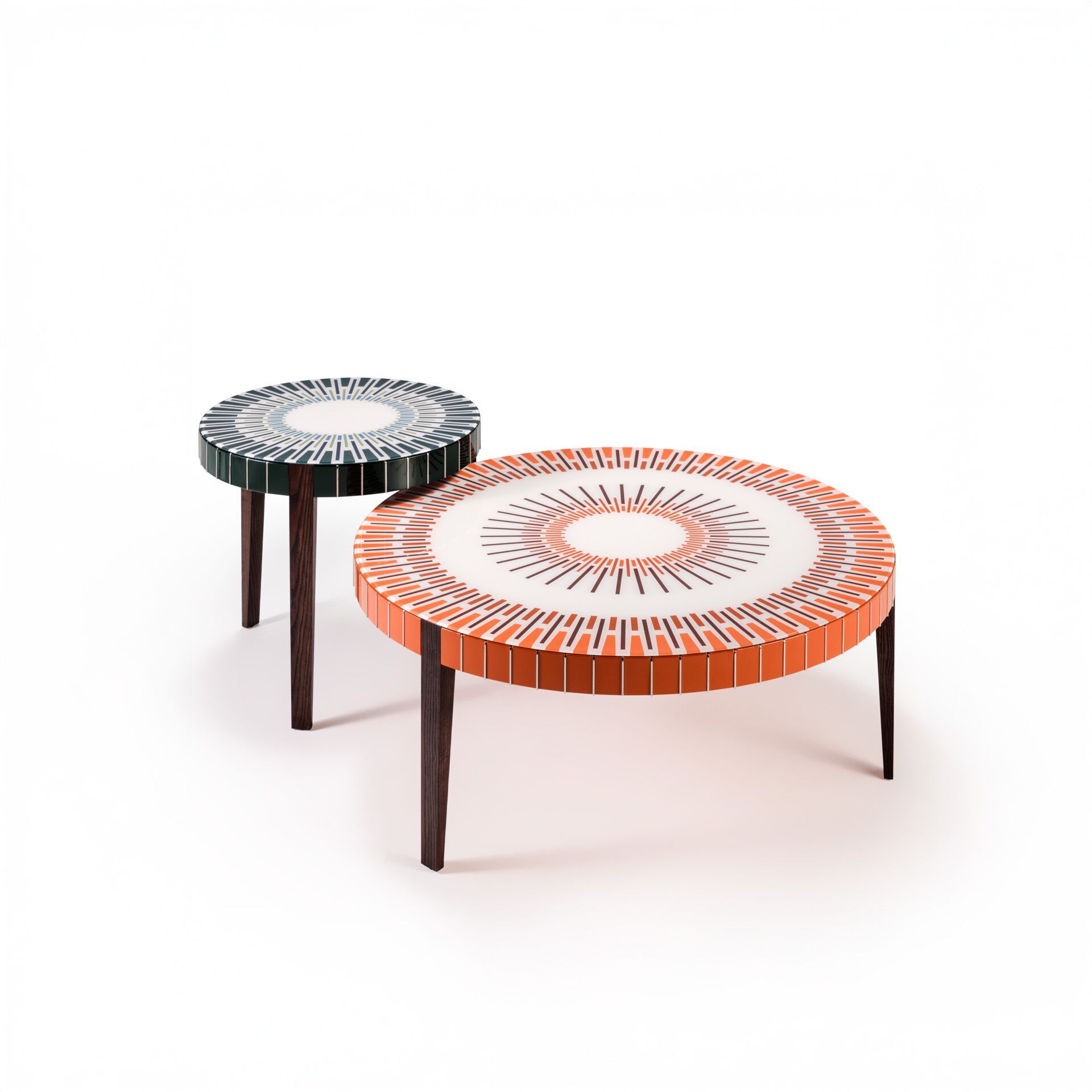 Круглый деревянный и стеклянный журнальный столик REFLEX Sun ARCH-00022488 - Вид №1