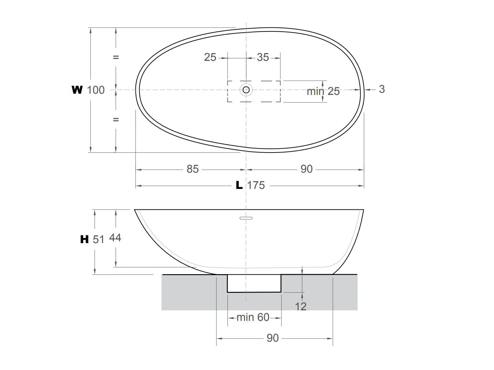Овальная ванна в центре комнаты Inbani Gout ARCH-00012089 - Вид №2