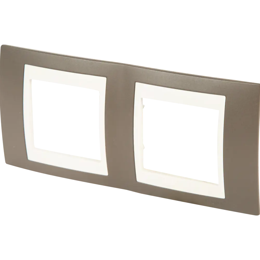 Рамка для розеток и выключателей Systeme Electric Unica 2 поста, цвет какао/бежевый STLM-2187706 - Вид №1