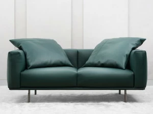 Flou 2-х местный кожаный диван со съемным чехлом Binario