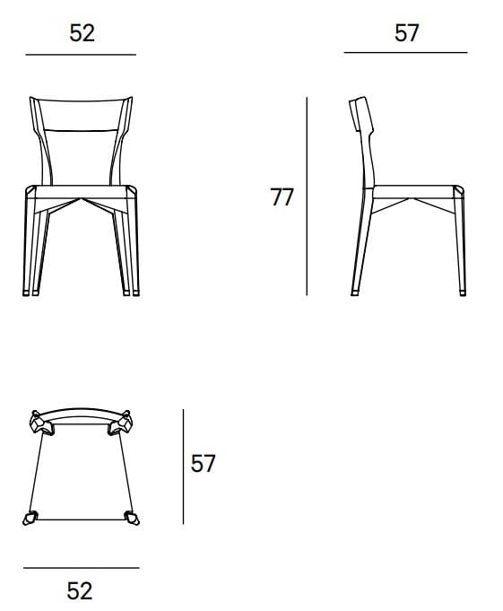 Деревянный стул с кожаным сиденьем Henge CHAIR-VA 48 ARCH-00045330 - Вид №4