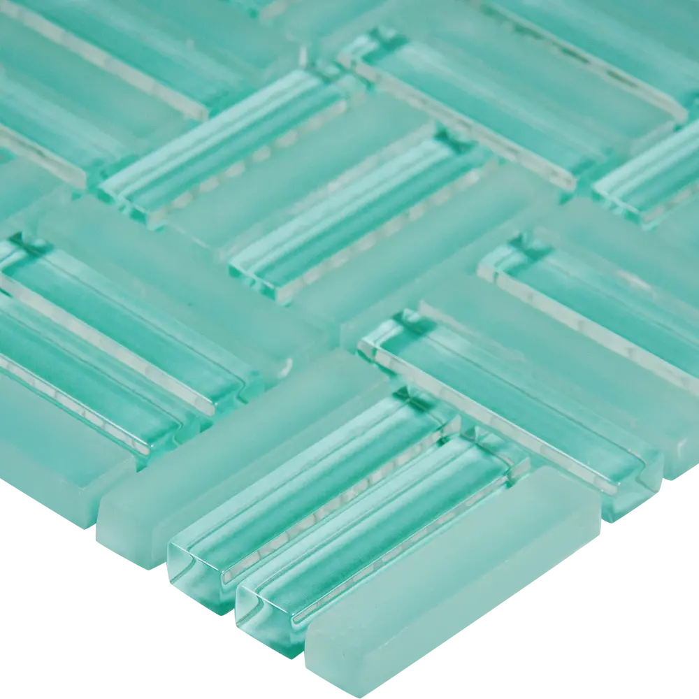 Мозаика стеклянная Artens Nesty 30x30 см цвет бирюзовый STLM-2024965 - Вид №3