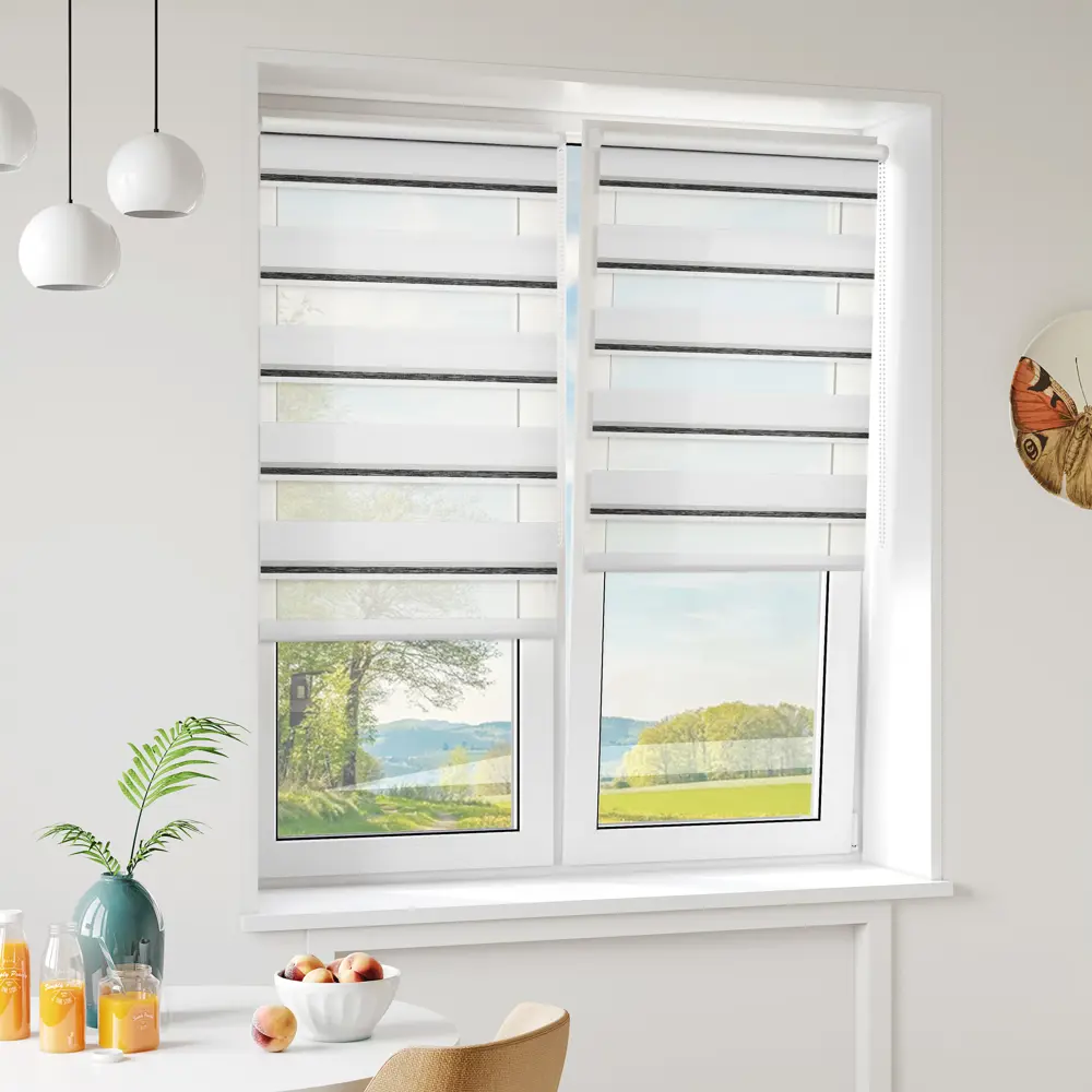 Штора рулонная день-ночь Лечче 160x175 см серо-молочная MIAMOZA STLM-2051394 - Вид №2