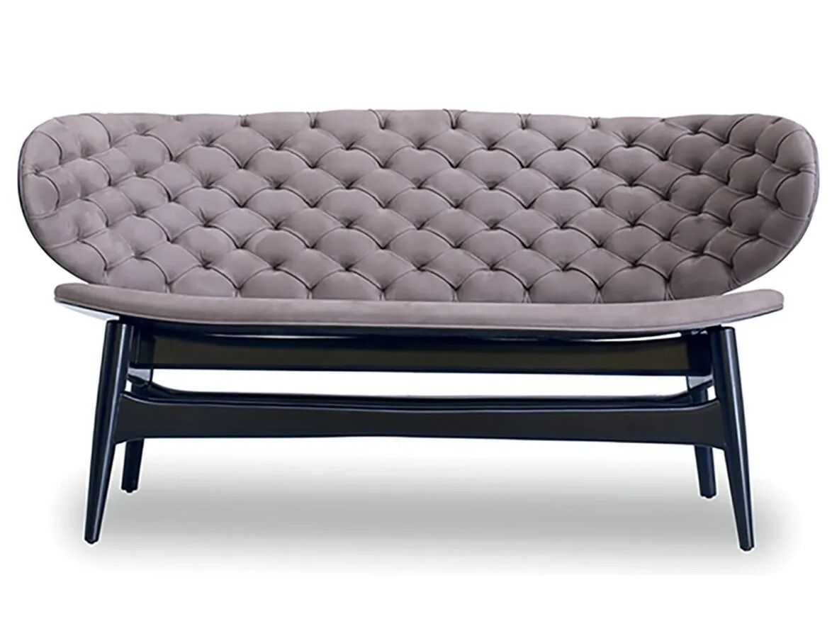 2-местный кожаный капитонный диван Baxter Dalma ARCH-00106020