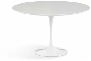 KNOLL Круглый стол со столешницей из ламината и алюминиевым основанием Tulip