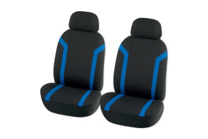 16439731 Чехол-рубашка на переднее сиденье с подголовником черный с синей полосой, 4 предмета 00-01035835 Arnezi