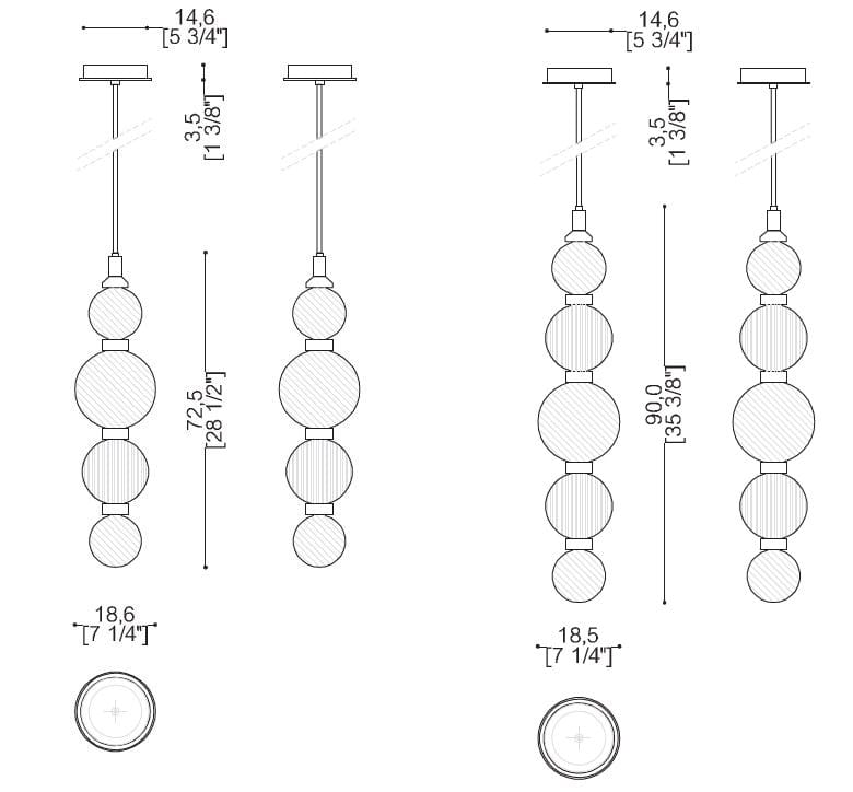 Светодиодная подвесная лампа Pyrex® Sicis ARCH-00039301 - Вид №16