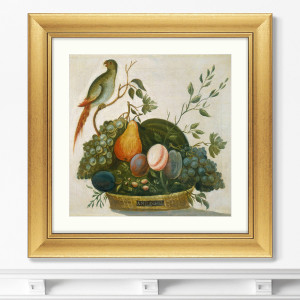 91278202 Картина «» Basket of Fruit with Parrot, 1777г. STLM-0532855 КАРТИНЫ В КВАРТИРУ