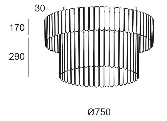 Светодиодный потолочный светильник из поликарбоната LedsC4 Scarlett ARCH-00013861 - Вид №9