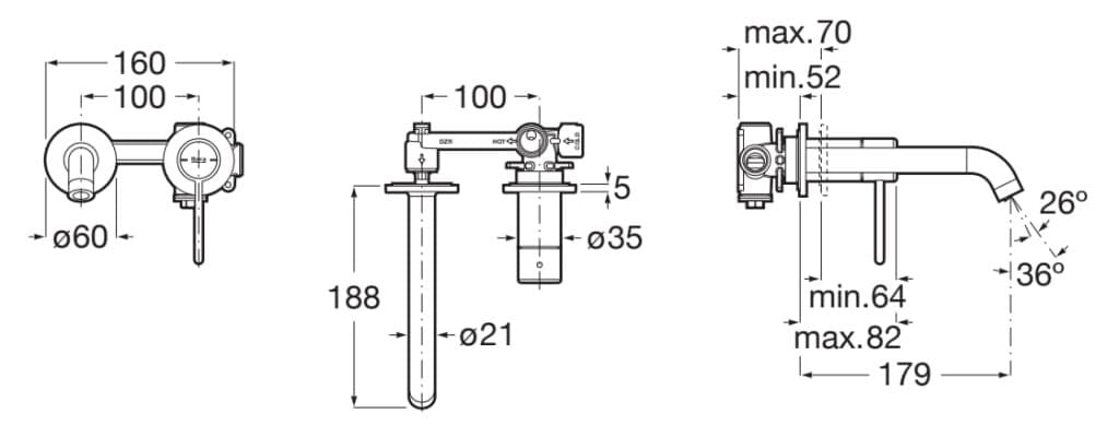Смеситель для раковины без слива Roca Nu ARCH-00034694 - Вид №8