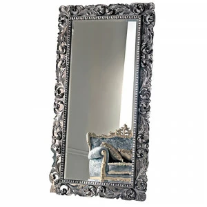 Зеркало напольное в полный рост в серебряной раме "Кингстон" LOUVRE HOME НАПОЛЬНОЕ ЗЕРКАЛО 036096 Серебро