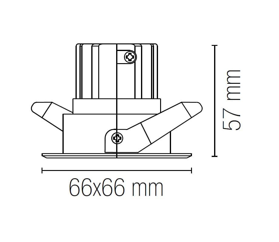 Алюминиевый поворотный квадратный прожектор Fan Europe Lighting INTEC ARCH-00068711 - Вид №2