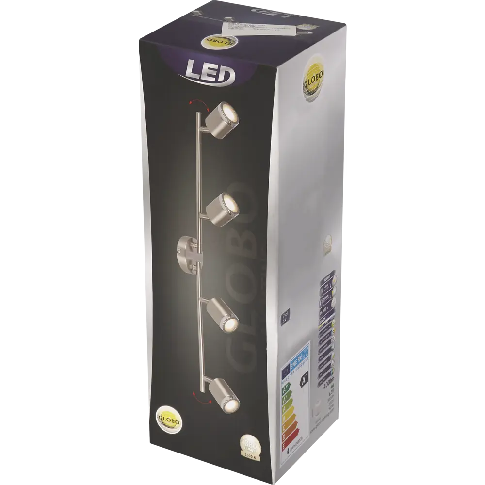 Спот светодиодный Globo 56958, 4x5 Вт, цвет матовый никель STLM-2103773 - Вид №5
