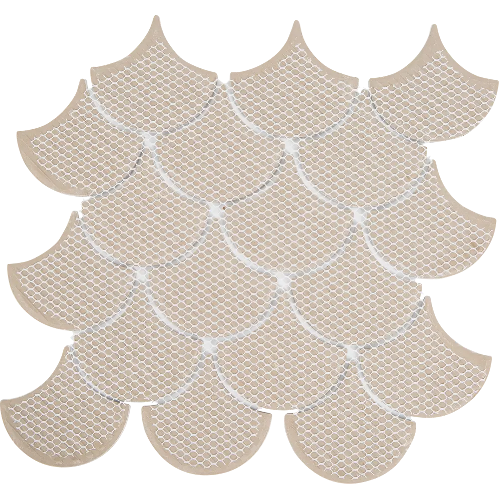 Мозаика керамогранитная Fan Shape 29.3x27.4 см цвет белый 82283780 STLM-2192945 Santreyd  - Вид №2