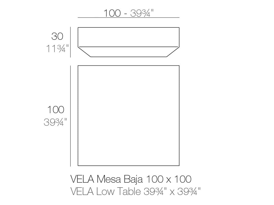 Квадратный садовый стол из полиэтилена Vondom ARCH-00032591 - Вид №4