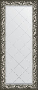 BY 4157 Зеркало с гравировкой в багетной раме - византия серебро 99 mm EVOFORM Exclusive-G