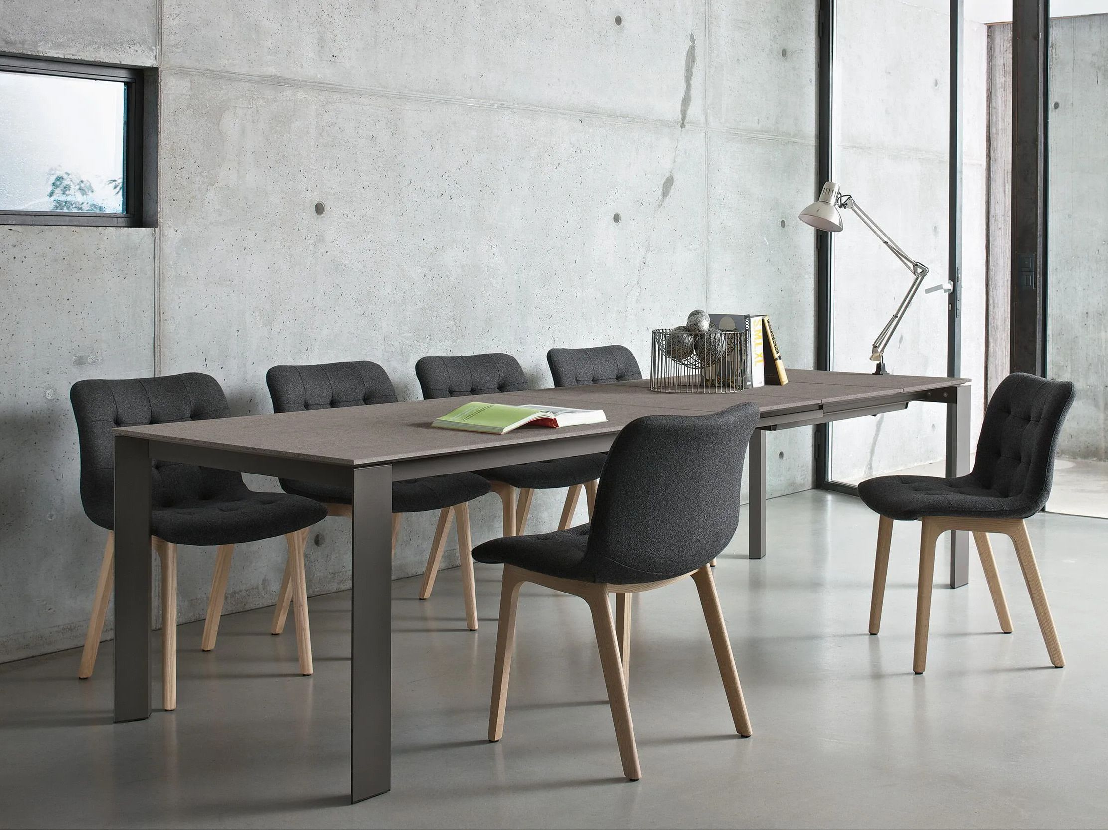 Стальной и Сверхкерамический выдвижной обеденный стол Bontempi Casa PASCAL ARCH-00061066 - Вид №3