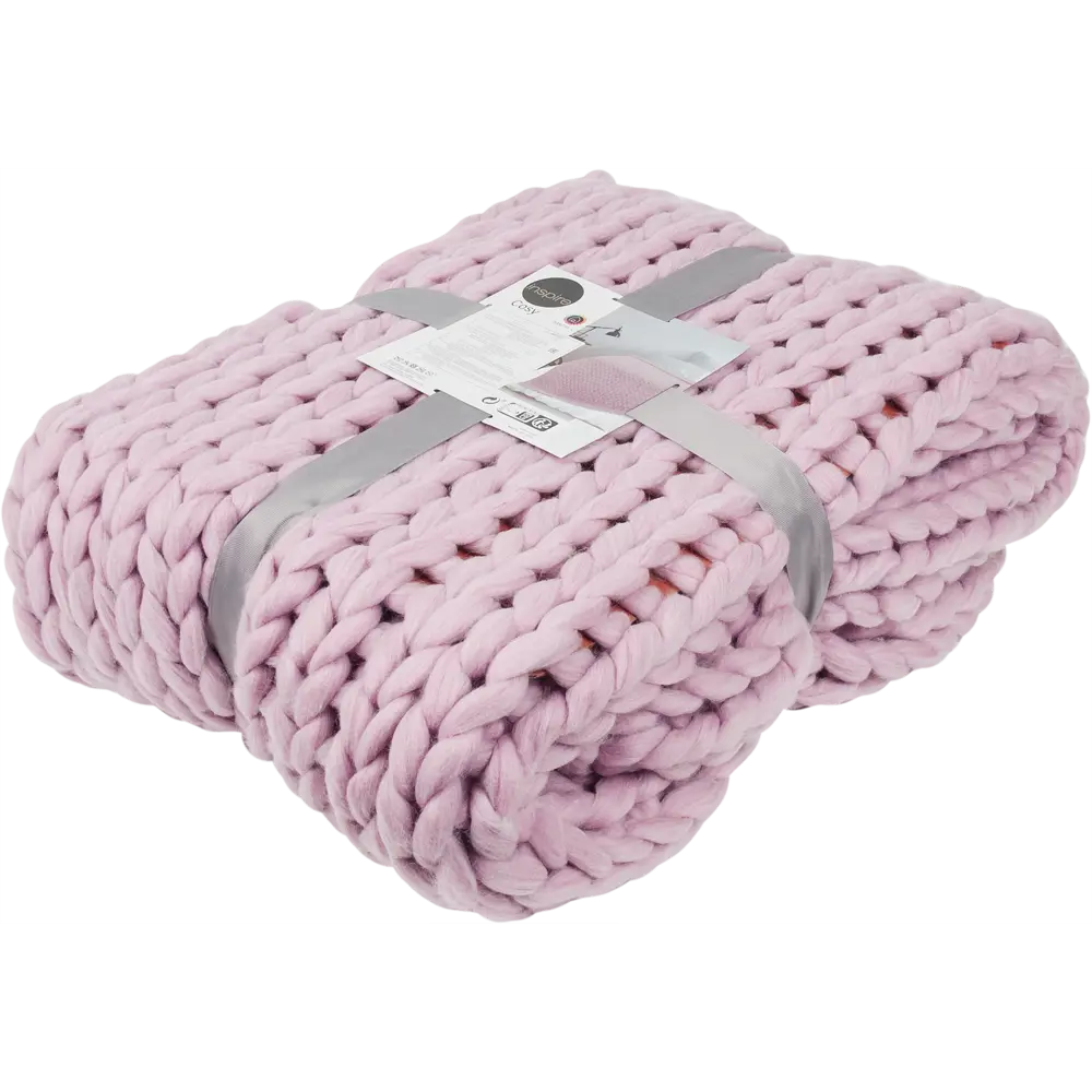 Плед Cosy 130x160 см трикотаж цвет розовый INSPIRE STLM-2010835