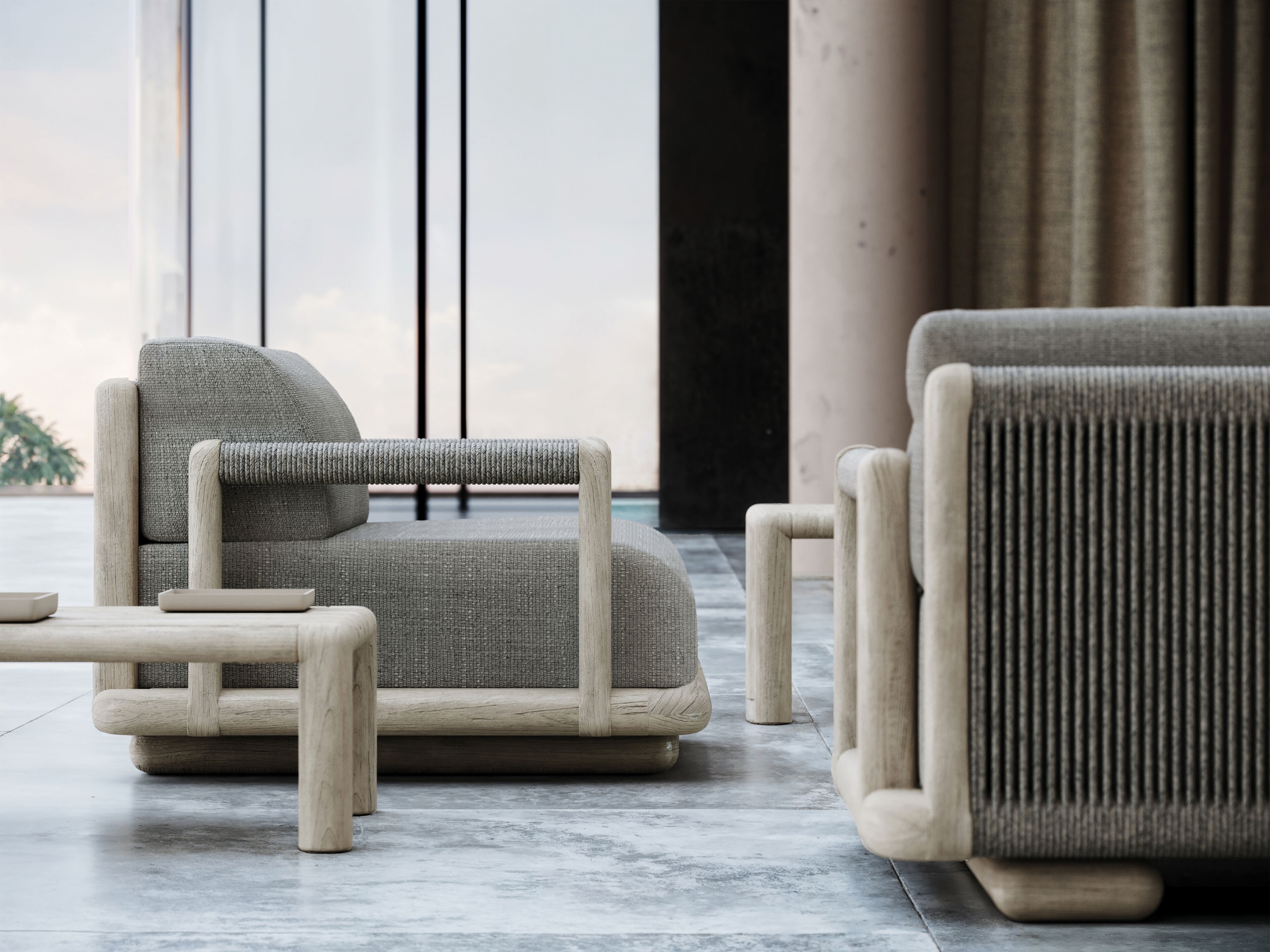 Тканевое садовое кресло с подлокотниками SNOC Caleo ARCH-00088352 - Вид №1