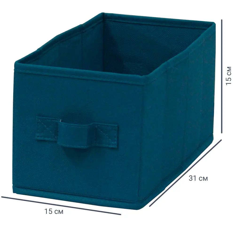 Короб Spaceo KUB Miami 15x31x15 см 6.9 л полиэстер цвет морской волны STLM-2077347 - Вид №1