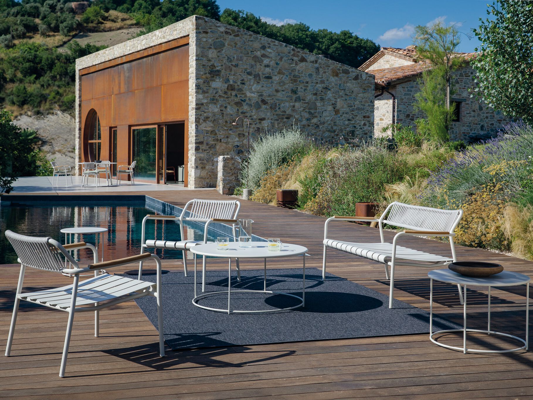 Алюминиевый и веревочный садовый стул с подлокотниками Vermobil Verdea Rope ARCH-00051464 - Вид №2