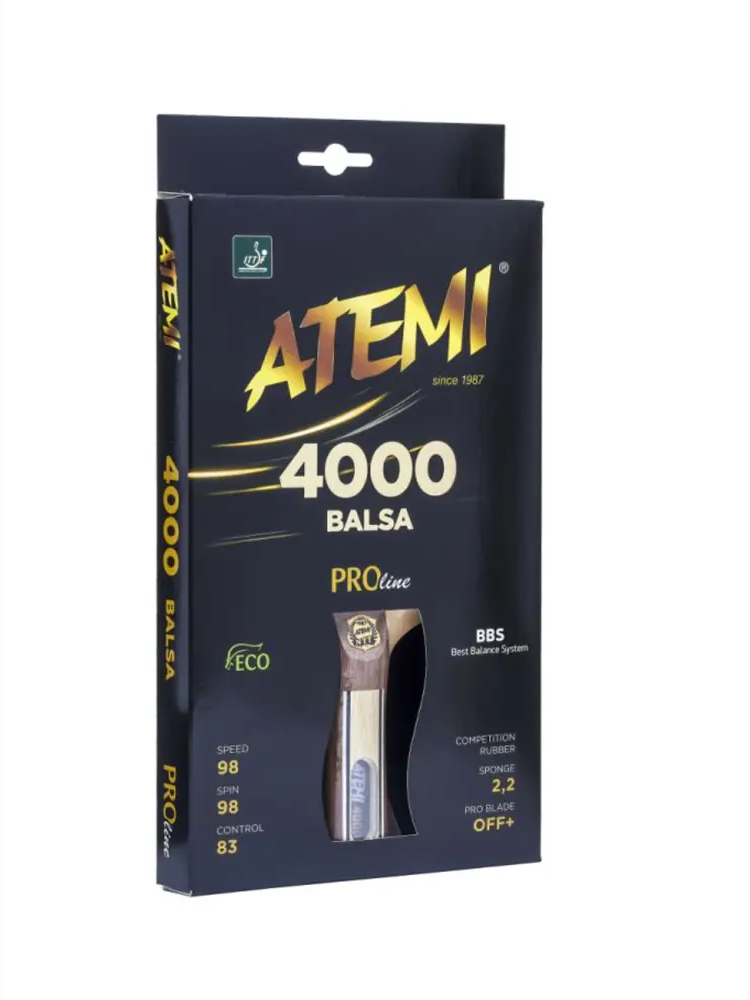 91319487 Ракетка для настольного тенниса Atemi PRO 4000 AN 15x2.5 см STLM-0950071