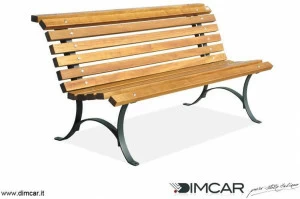 DIMCAR Металлическая скамейка в классическом стиле со спинкой City 1125