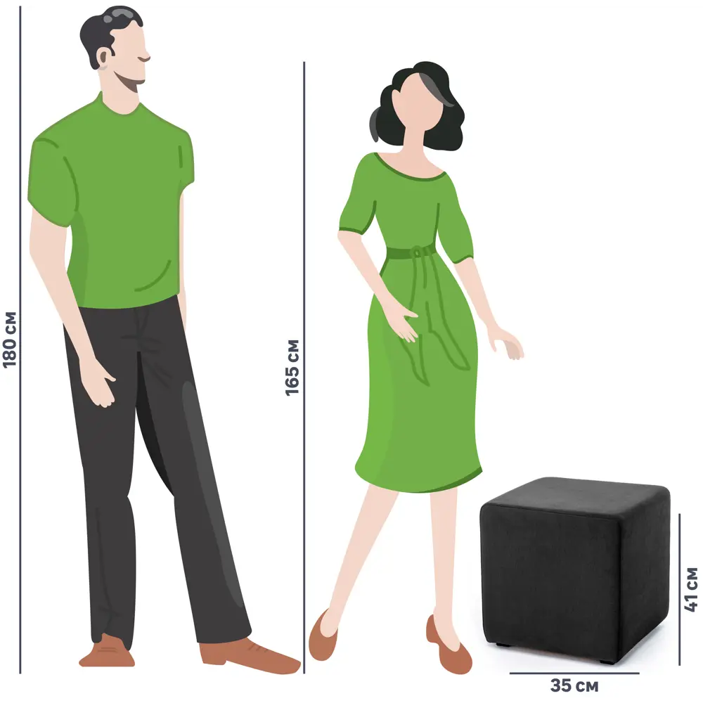 Банкетка домашняя Seasons 35x35x41 см цвет серый STLM-2095569 - Вид №5