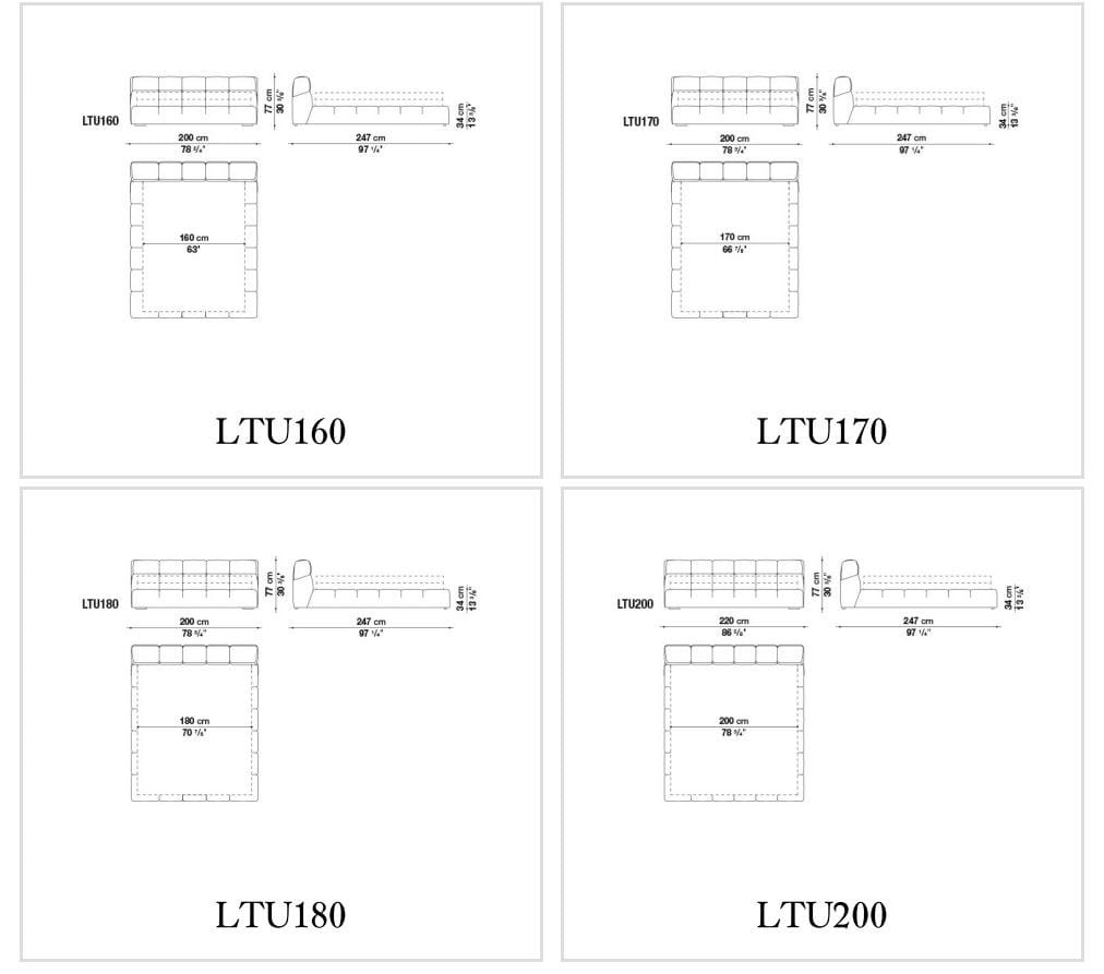 Двуспальная кровать для хранения ткани B&B Italia Tufty Time ARCH-00129344 - Вид №6