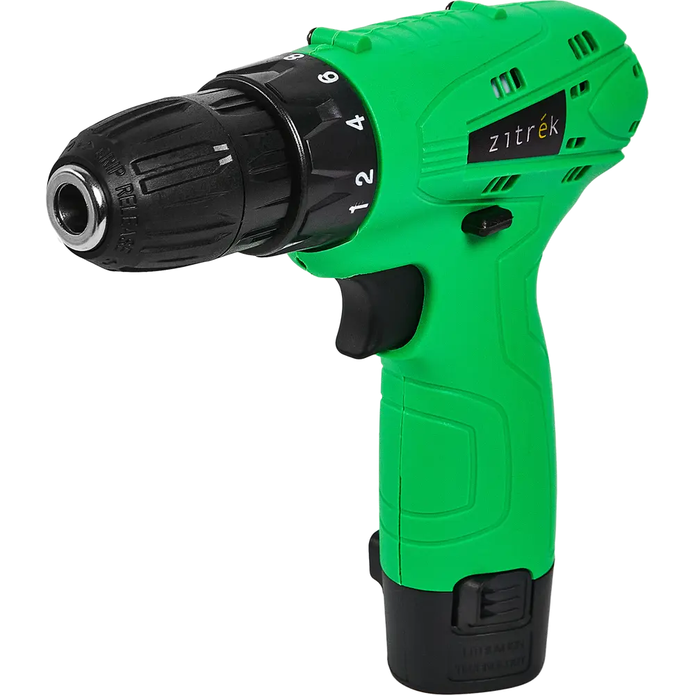 Дрель-шуруповерт аккумуляторная Zitrek Green 12, 12 В Li-ion 1.5 Ач STLM-2161471