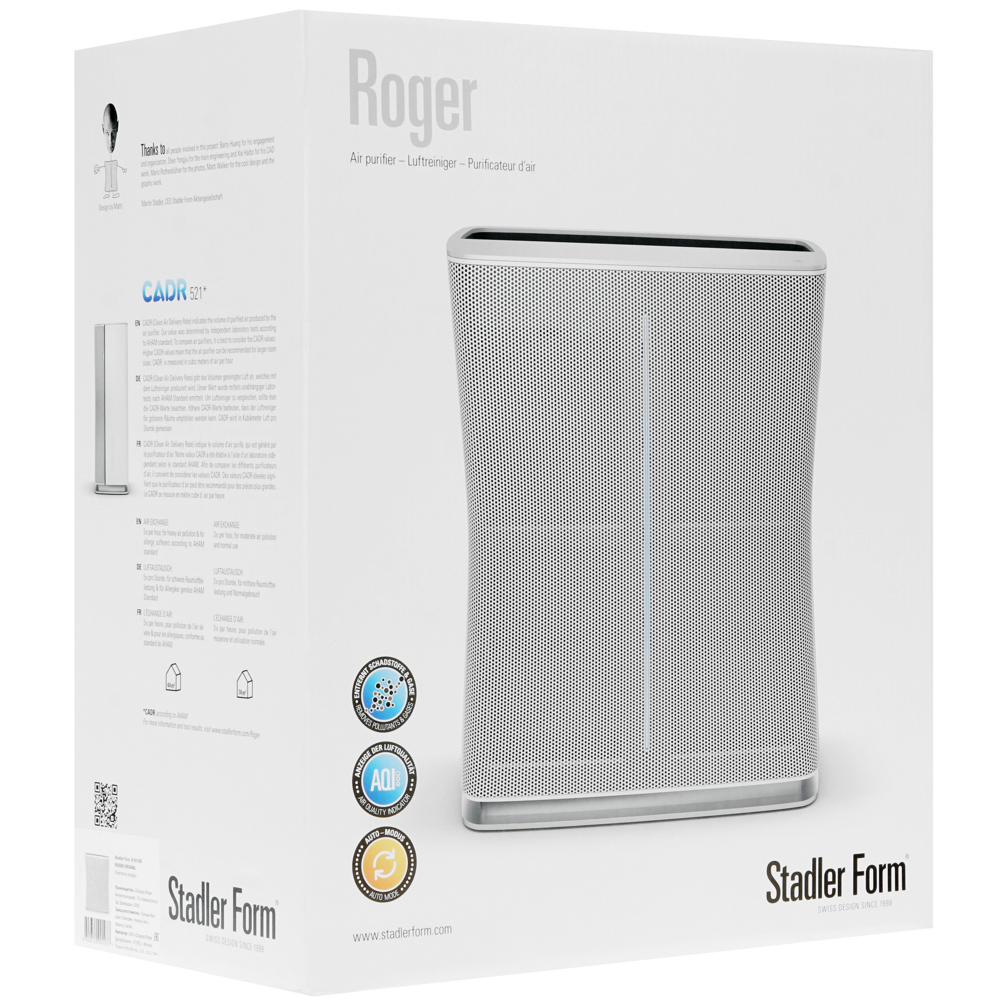 8154432 Очиститель воздуха Stadler Form Roger ORIGINAL white R-011OR белый STDN-0070488 - Вид №9