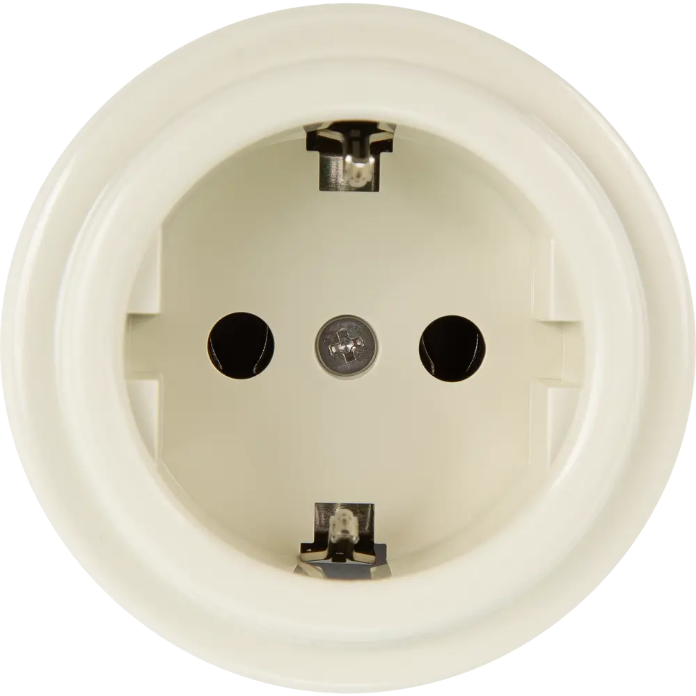 Розетка накладная Electraline с заземлением цвет слоновая кость Ретро STLM-2087833 - Вид №1