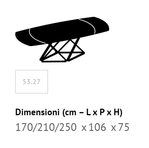 Обеденный стол из стали и дерева Bontempi Casa DELTA ARCH-00002489 - Вид №6