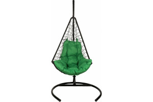 20008474 Подвесное кресло зеленая подушка WindBlackGr BiGarden
