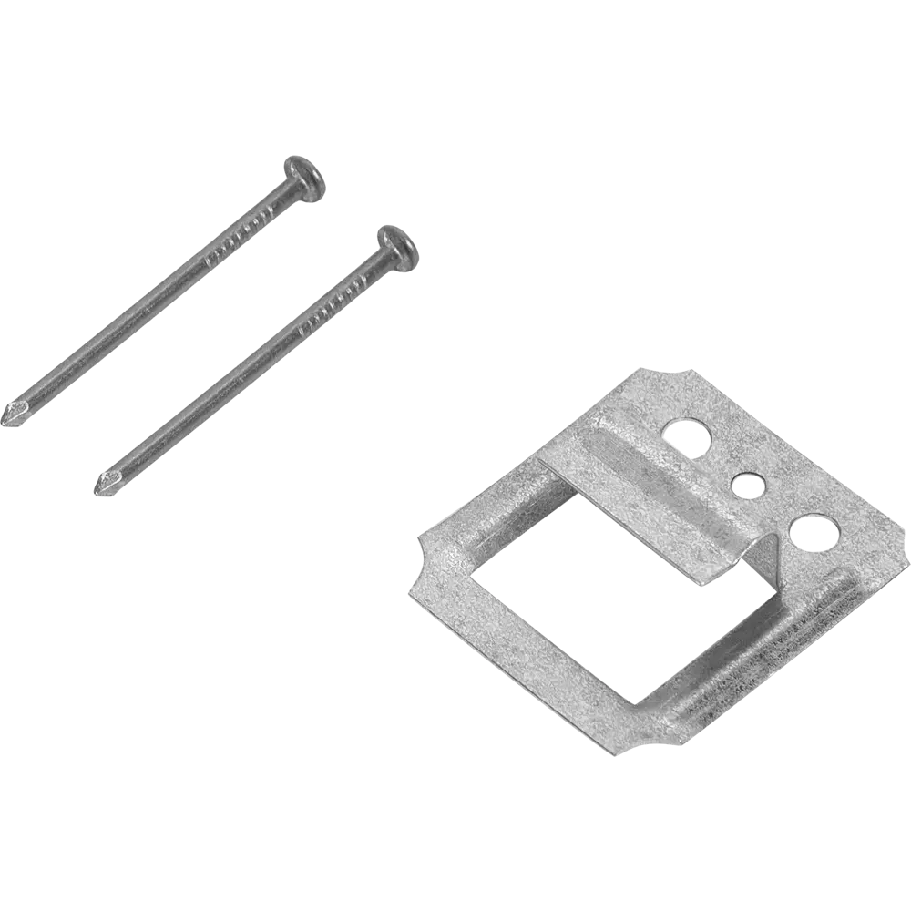 Кляймеры оцинкованные №2 (с гвоздями), 100 шт КРЕПКО-НАКРЕПКО STLM-2065644