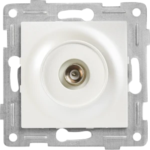 Розетка антенная встраиваемая Gusi Electric без заземления цвет жемчуг
