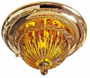 Possoni Illuminazione Потолочный светильник из чистого золота в оправе с янтарными кристаллами Amber 430/plg