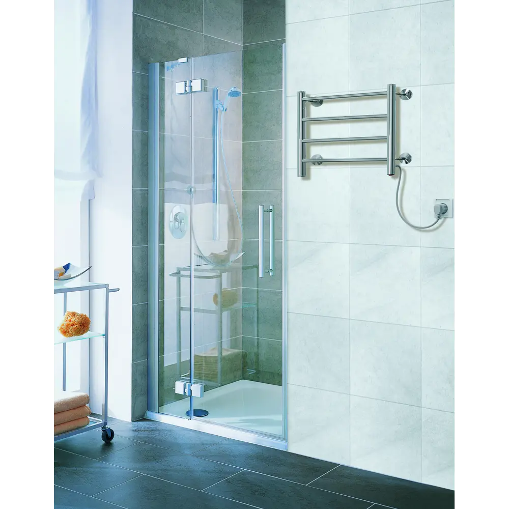 Полотенцесушитель электрический Equation Юна 500x450 мм 35 Вт лесенка цвет хром STLM-2166480 - Вид №7