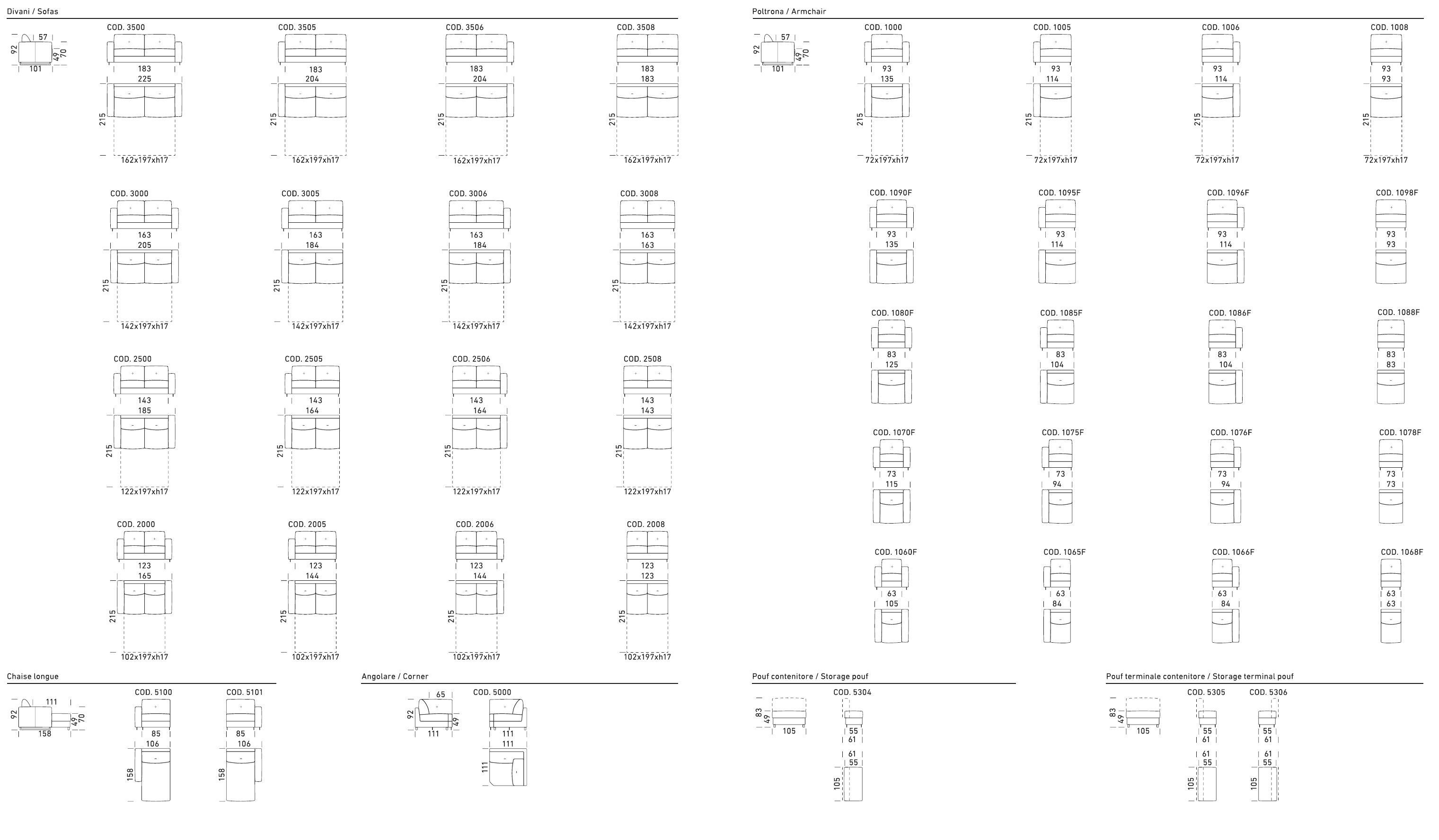 Тканевый раскладной диван-кровать Dienne Salotti Modular ARCH-00111844 - Вид №6
