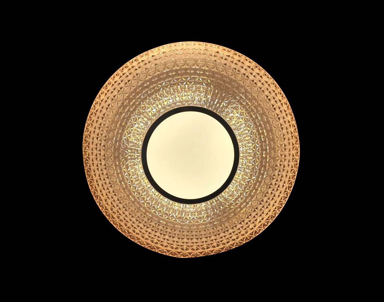 91084954 Светильник настенно-потолочный светодиодный M1033 Round wall 8 м² теплый белый свет цвет золото STLM-0476179 SELENA