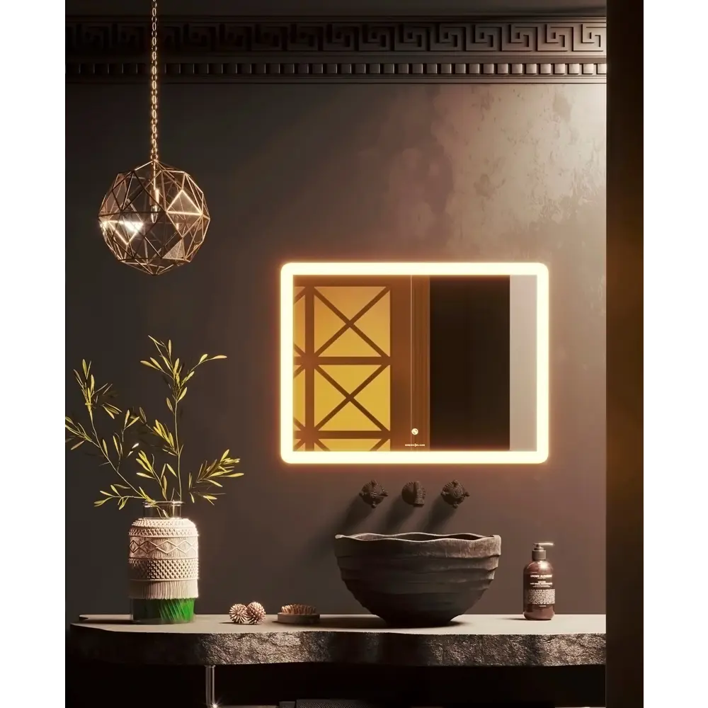 Зеркало для ванной Omega Glass Тип 3 SD343 с подсветкой 60x80 см прямоугольное STLM-2077220