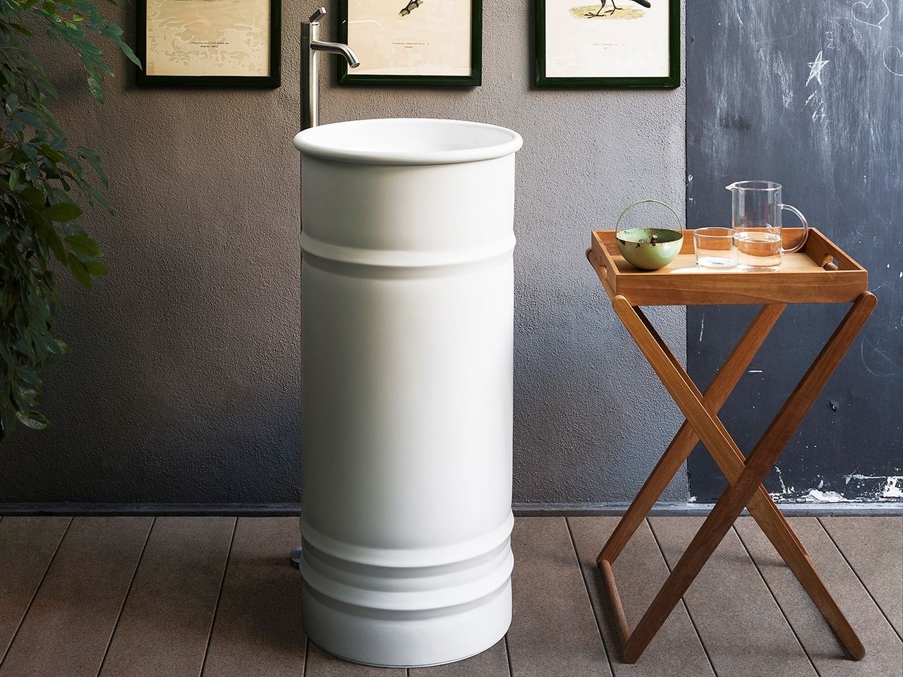 Круглая отдельно стоящая раковина из нержавеющей стали Agape Вьекес ARCH-00108814