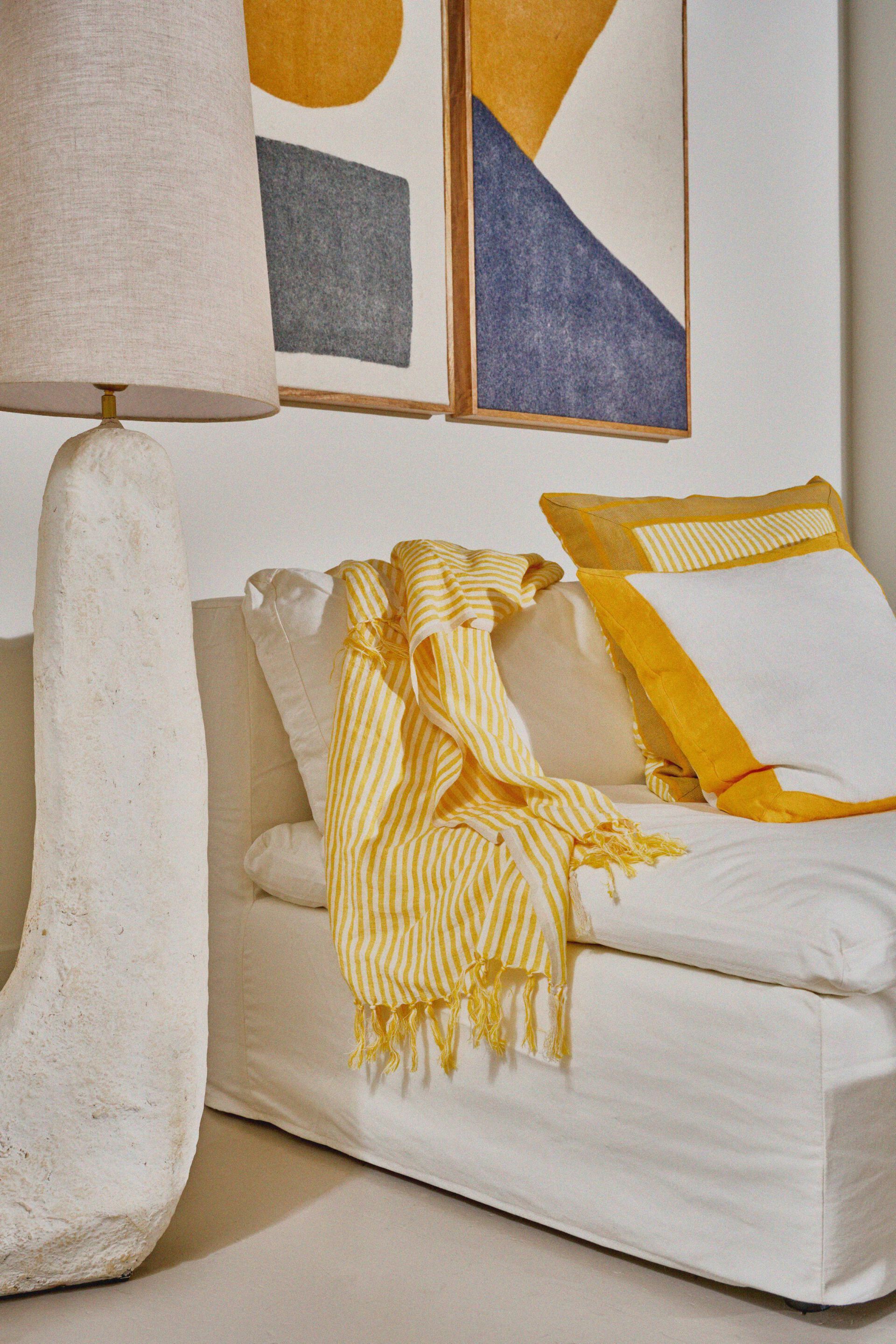 Квадратная льняная подушка POMAX Сен-Тропе ARCH-00034449 - Вид №8