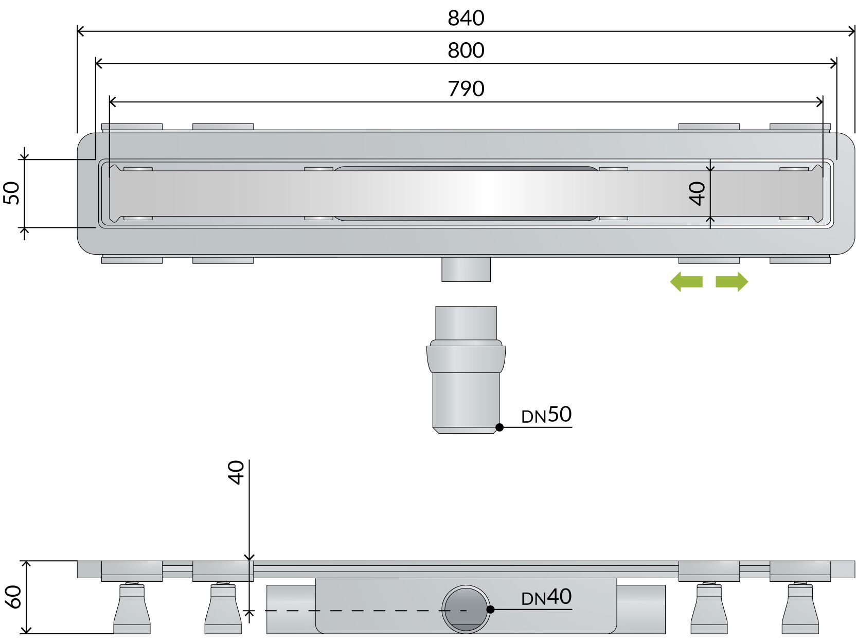 Слив для душа ABS OMP Unseen ARCH-00072280 - Вид №2